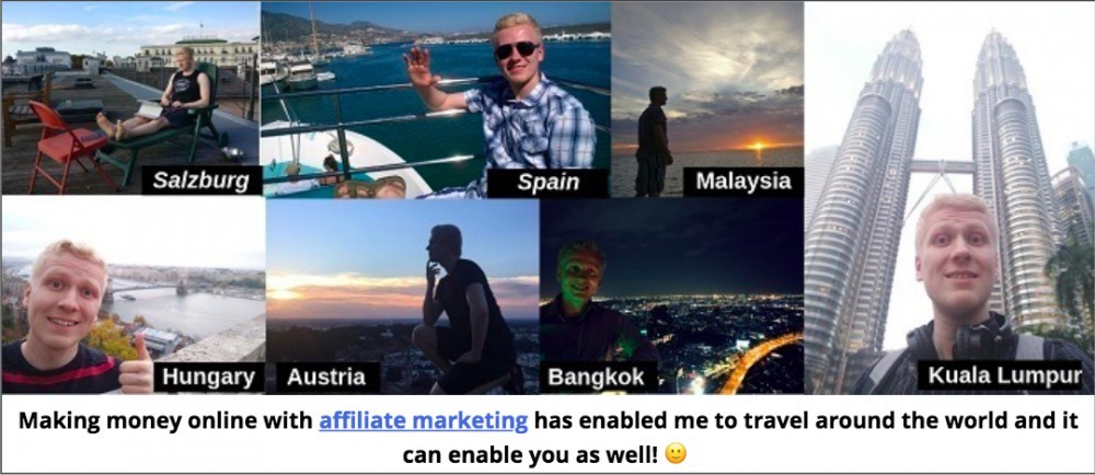 10 Wealthy Affiliate Success Stories - Roope Kiuttu made his trips around the world by his website.