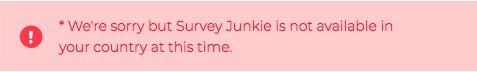 Survey Junkie Review – Geography Limitation from Survey Junkie