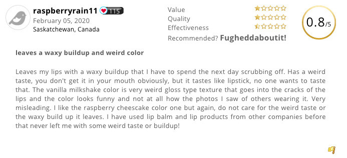 Negative review of Younique products