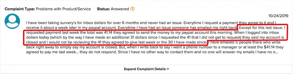 InboxDollars Review – Account Termination issues on InboxDollars.