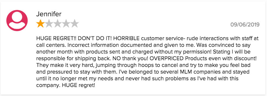 Complaints for Melaleuca's Cancellation Process